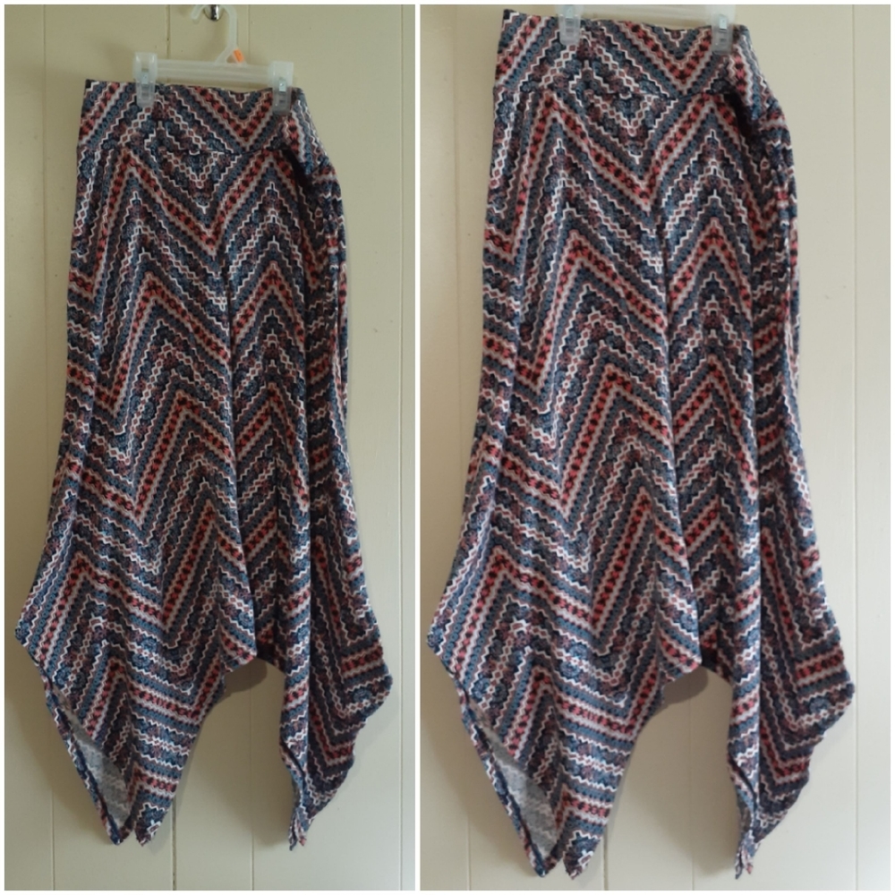 Joe B maxi flowy skirt blue coral size xlarge